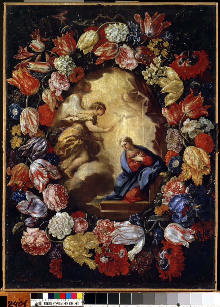 The Annunciation with Flowers by Carlo Maratta or Maratti