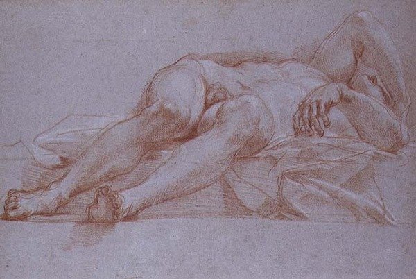 Study for the Figure of Sisera, preliminary drawing for the mosaic of Jael and Sisera for the Chapel of the Presentation in St Peter