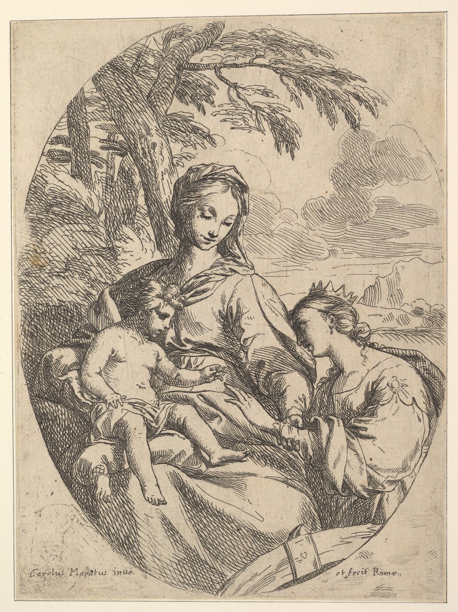 The Marriage of St. Catherine by Carlo Maratta or Maratti