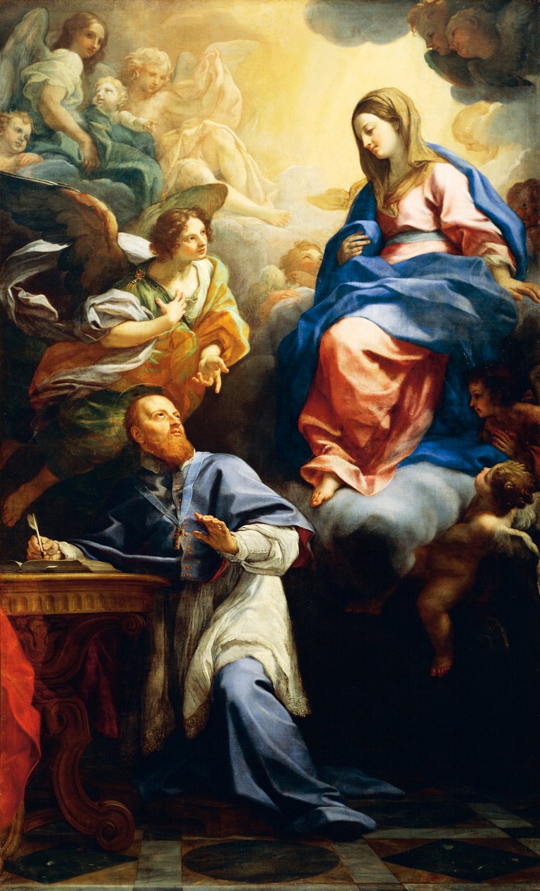 Virgin with Child appearing to St. Francis de Sales by Carlo Maratta or Maratti