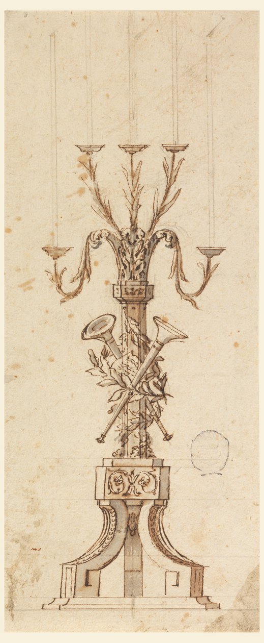 Design for a Candelabra by Carlo Marchionni