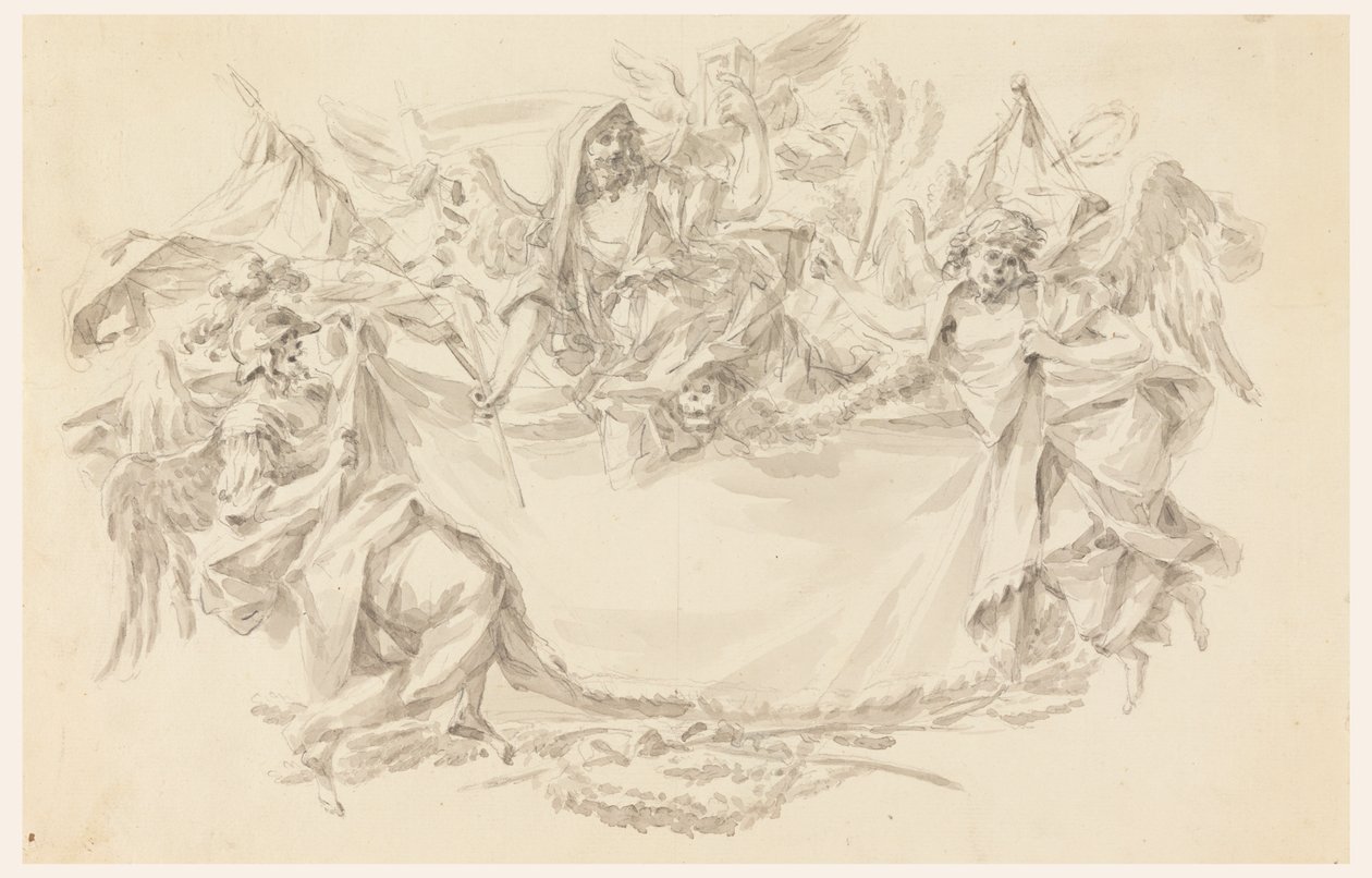 Design for a Cloth as Place of an Inscription by Carlo Marchionni