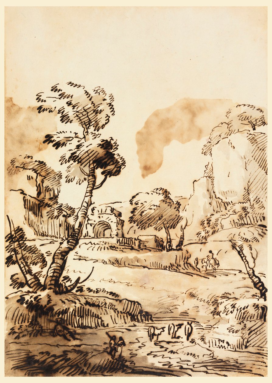 A Pastoral Landscape, 1760-1780 by Carlo Marchionni