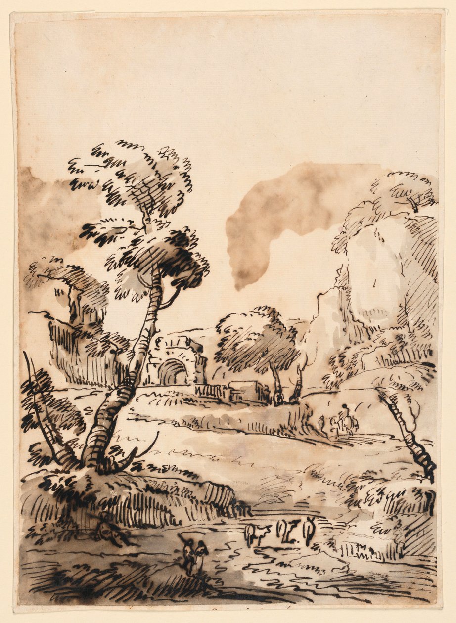 A Pastoral Landscape, 1760-1780 by Carlo Marchionni