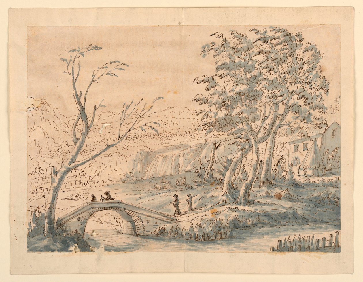 Landscape with Bridge, 1770–1786 by Carlo Marchionni
