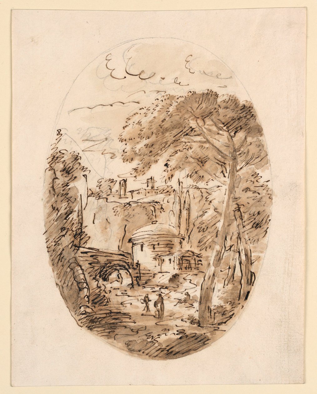 Landscape with Rider and Bridge, 1750–1786 by Carlo Marchionni