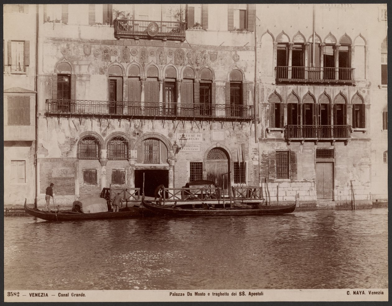 Da Mosto Palace and the Ferry SS Apostoli by Carlo Naya