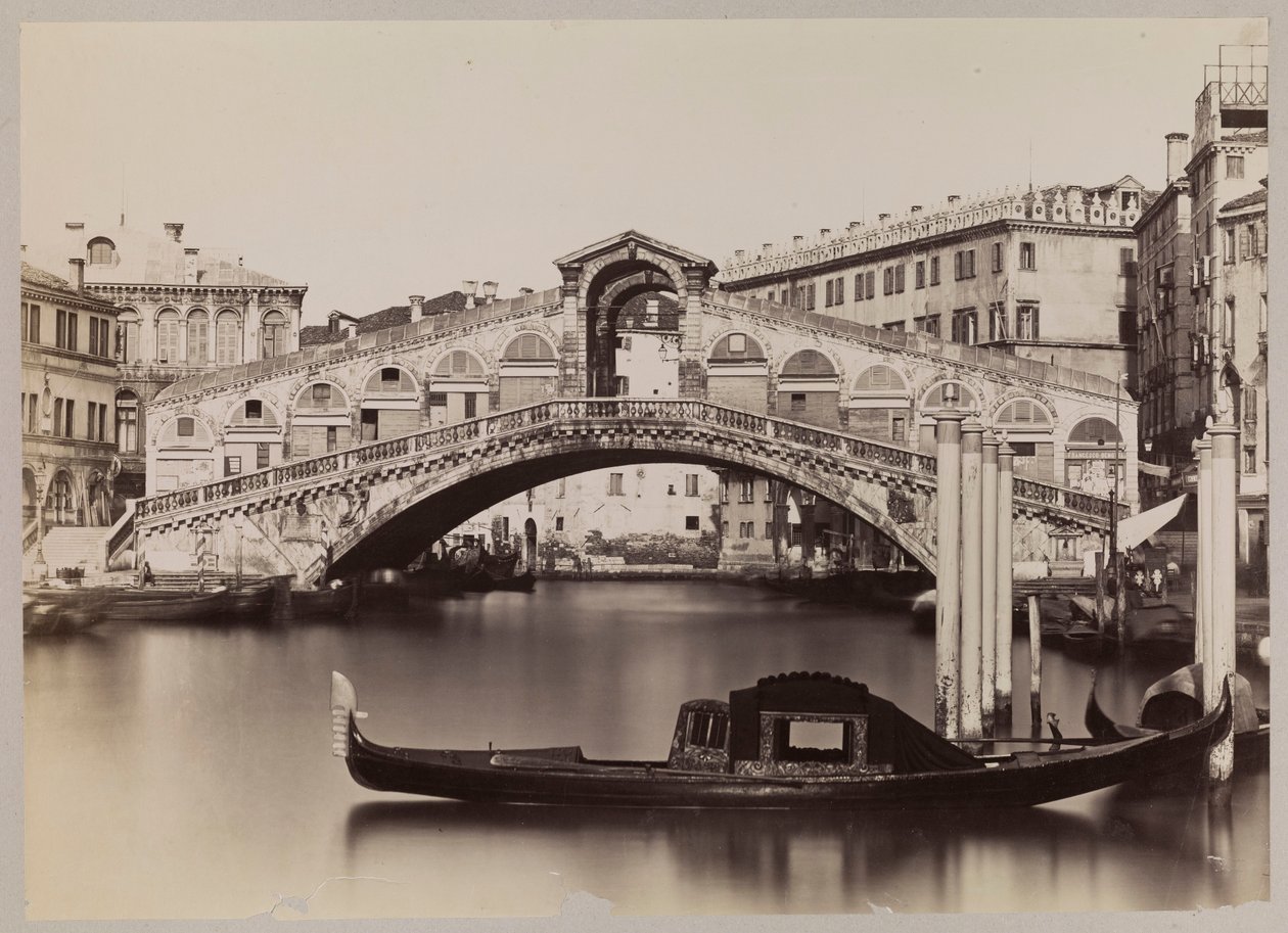Venice. Grand Canal with View of the Rialto Bridge by Carlo Naya