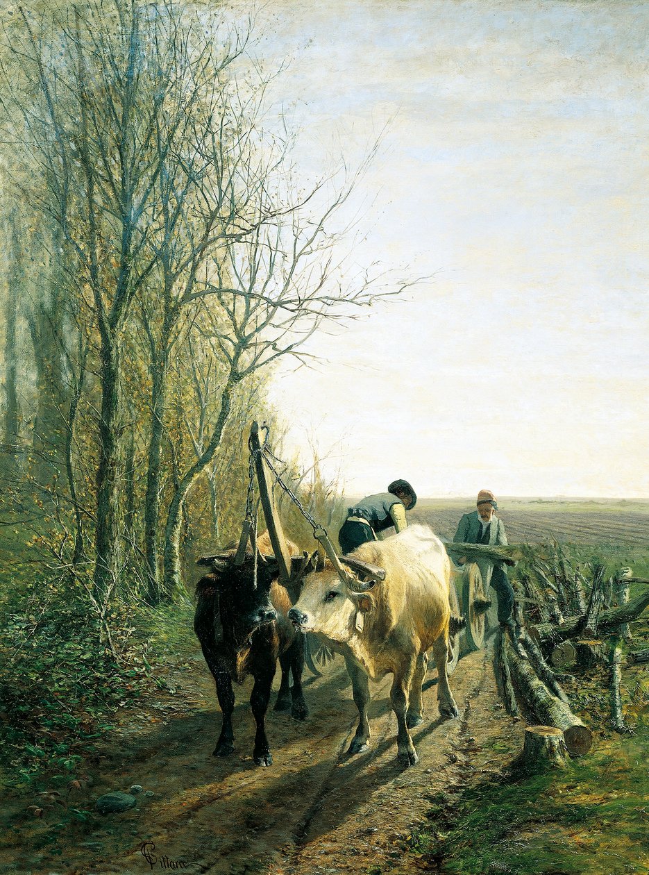 Anticipated Tax (Oxen Hitched to the Wagon) by Carlo Pittara