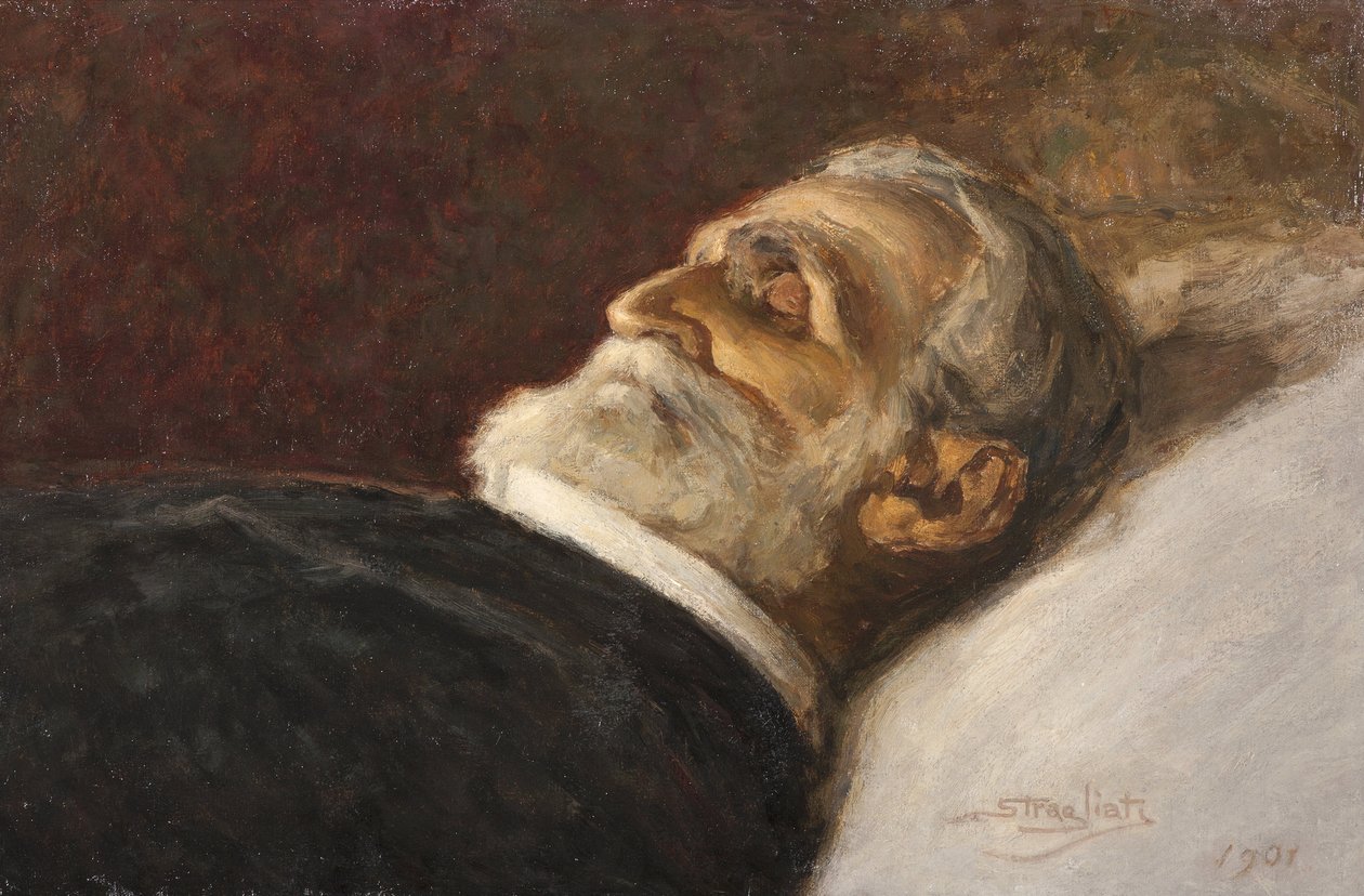 The Composer Giuseppe Verdi on His Deathbed by Carlo Stragliati