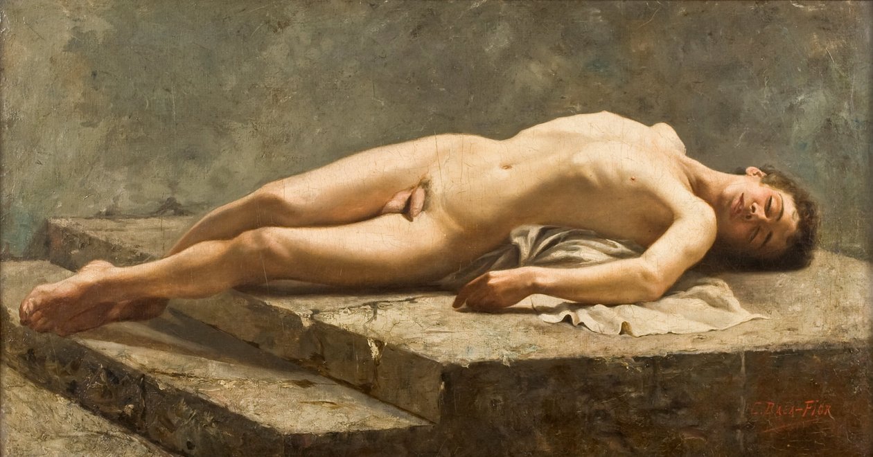 mo sleeping nude Reclining nude by Carlos Baca Flor: Buy fine art print