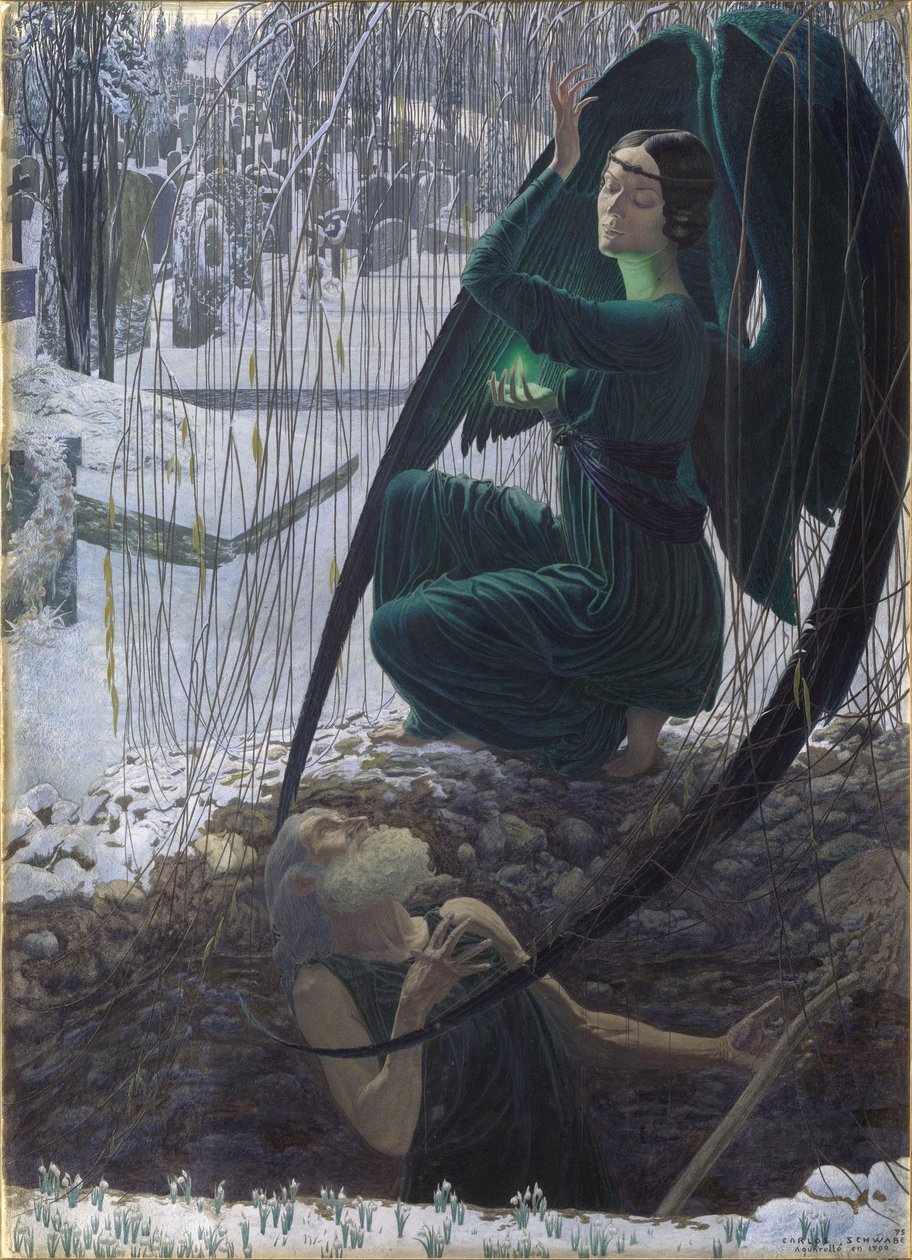 The Death of the Grave Digger by Carlos Schwabe
