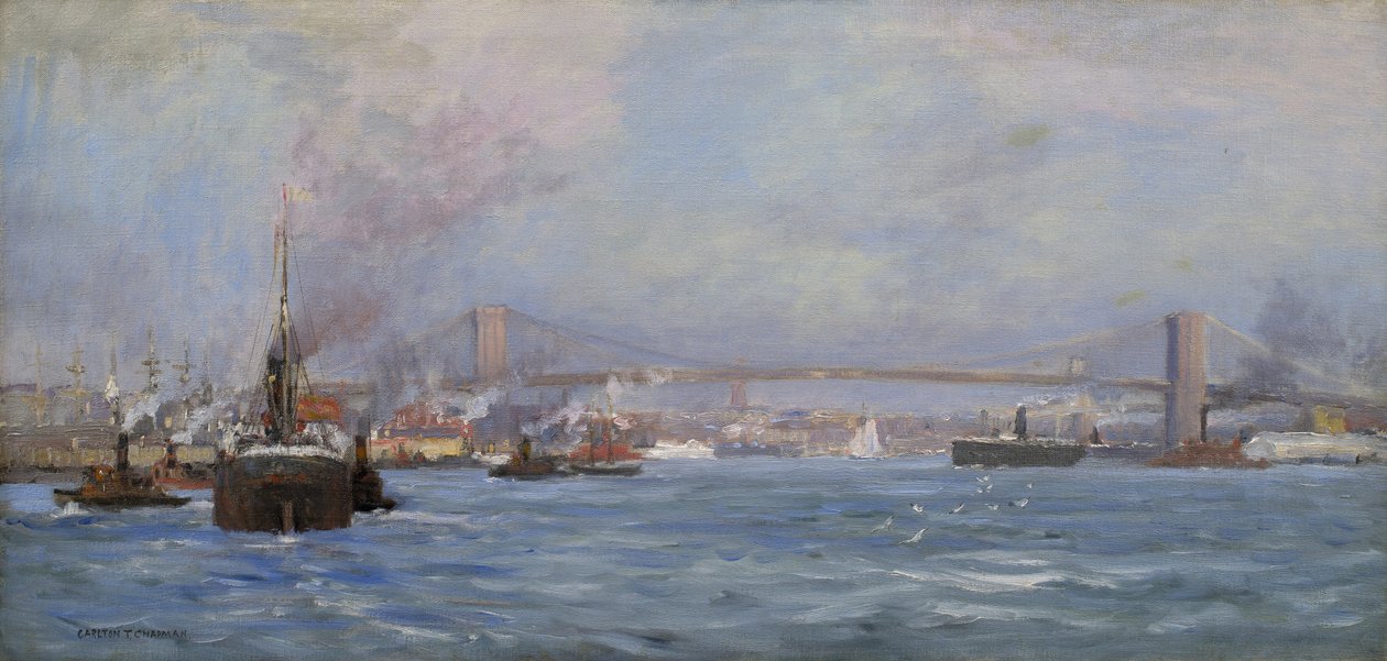 The East River, NYC, 1904 by Carlton Theodore Chapman