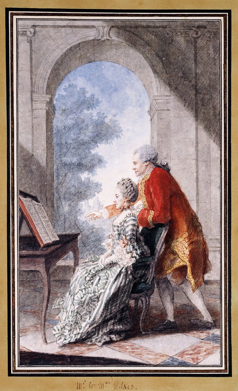 John Wilkes and Miss Gertrude Carmontelle by Carmontelle