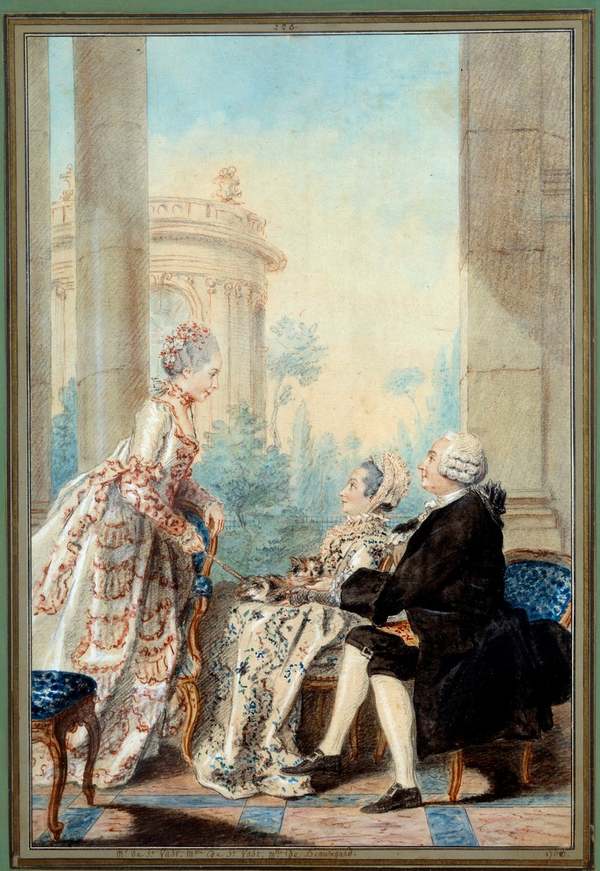 Monsieur et Madame de Saint Vast et Mademoiselle de Beauregard by Carmontelle