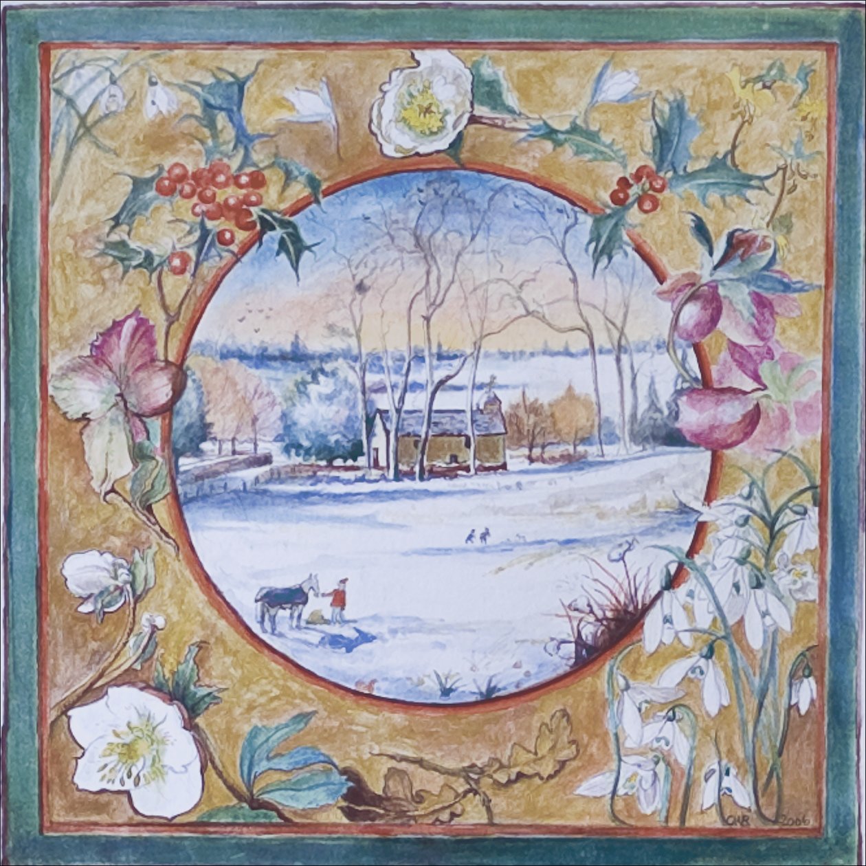 Christmas Morning, Little Somborne, 2007 by Caroline Hervey Bathurst