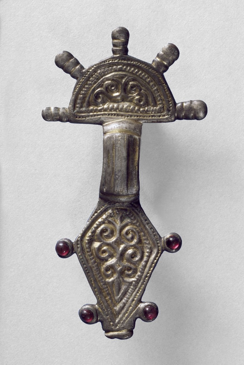 Radiate-Headed Brooch, from Marchelepot, Somme, probably Carolingian, c.7th-10th century by Carolingian School