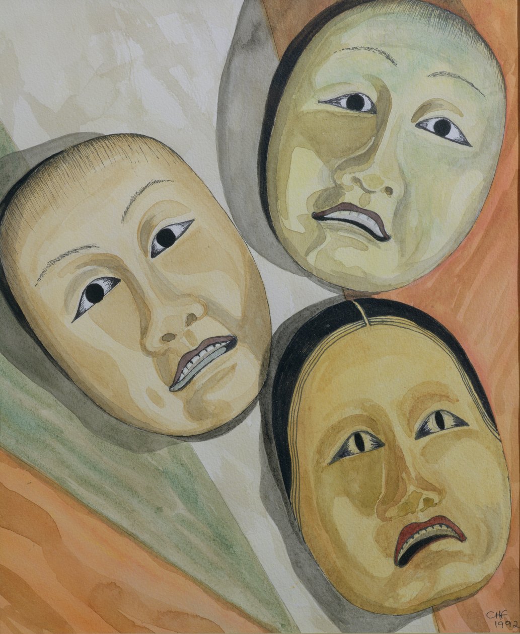 Oriental Masks by Carolyn Hubbard Ford