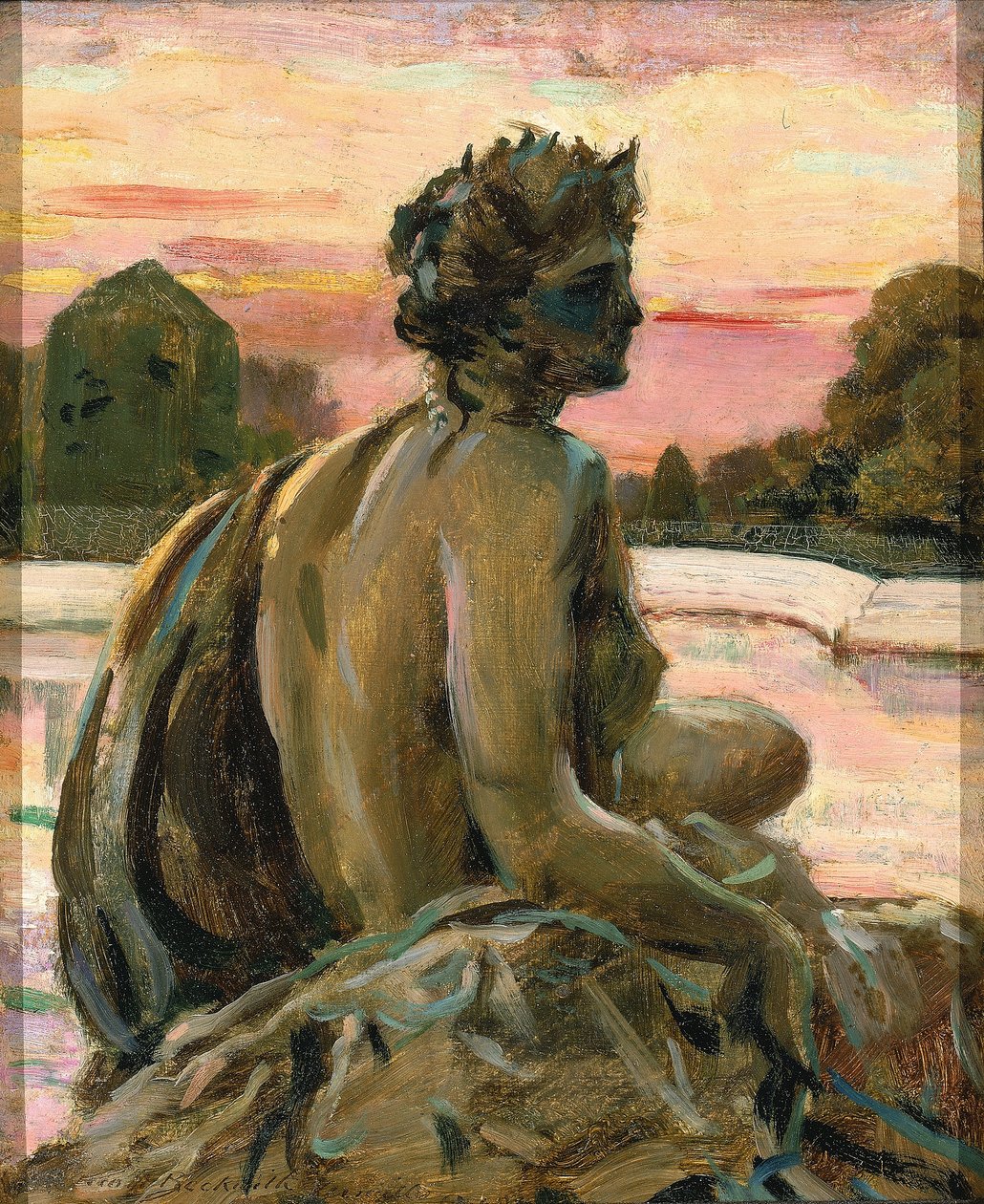 One of the Figures at the Water Parterre by Carroll Beckwith