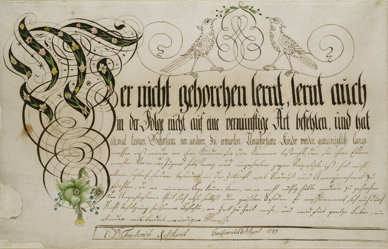 Album sheet, 1789 by Caspar David Friedrich