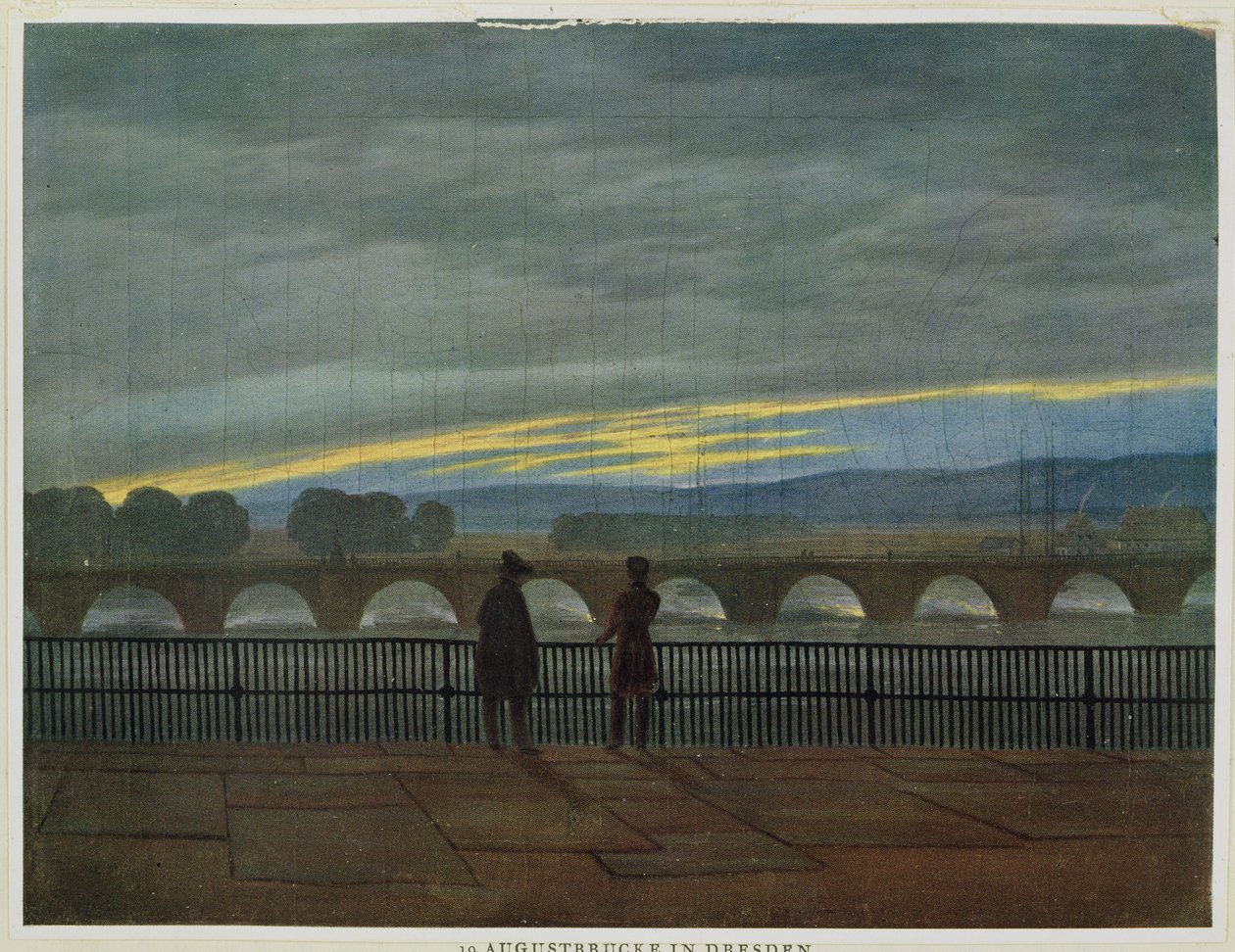 August Bridge in Dresden by Caspar David Friedrich
