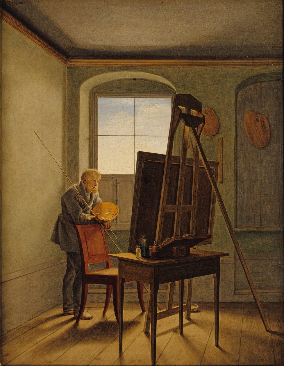 Caspar David Friedrich in his Studio by Caspar David Friedrich