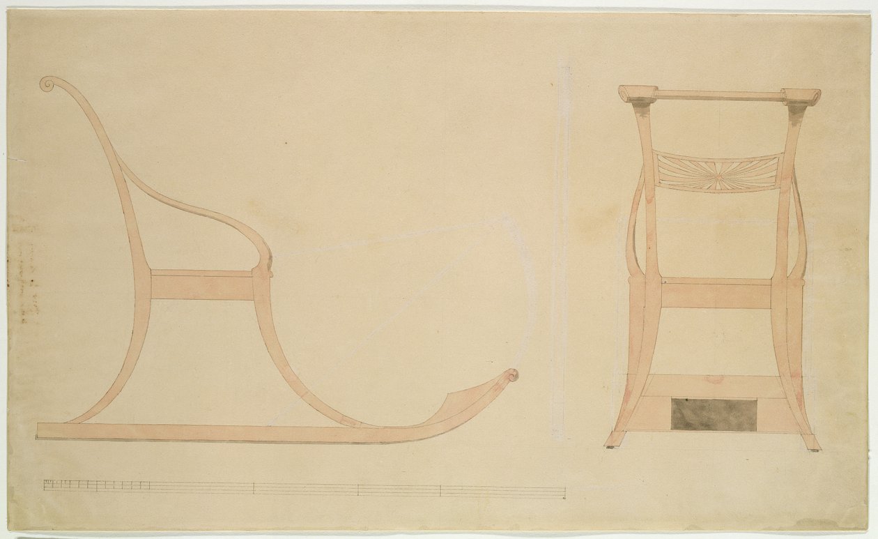 Chair for a Sleigh by Caspar David Friedrich