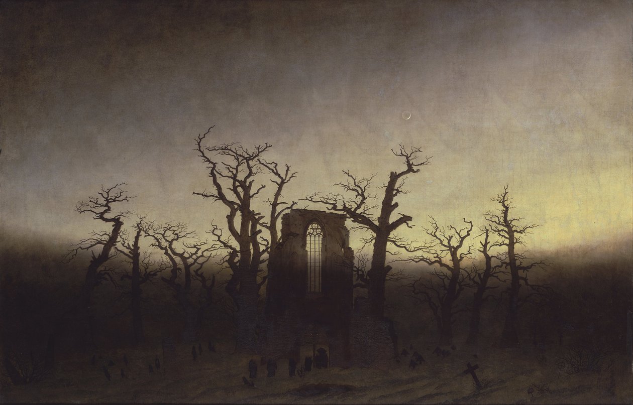 Abbey among Oak Trees, ca 1809 by Caspar David Friedrich