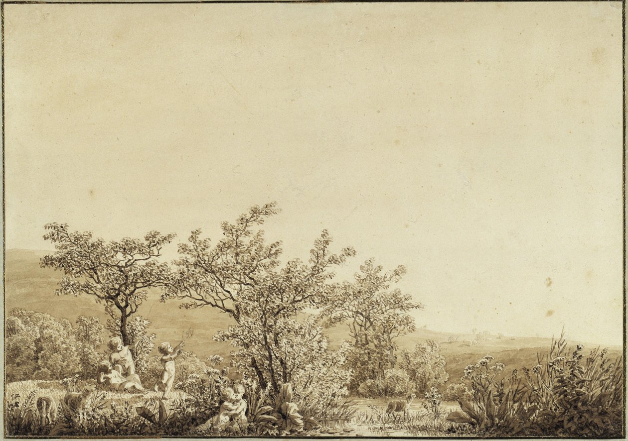 Spring - Morning - Childhood (from the Cycle of Seasons, Times of Day, and Ages of Life, 1803) by Caspar David Friedrich