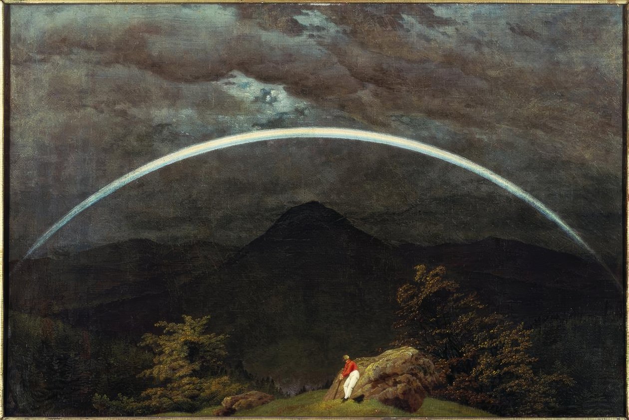 Mountain Landscape with Rainbow by Caspar David Friedrich