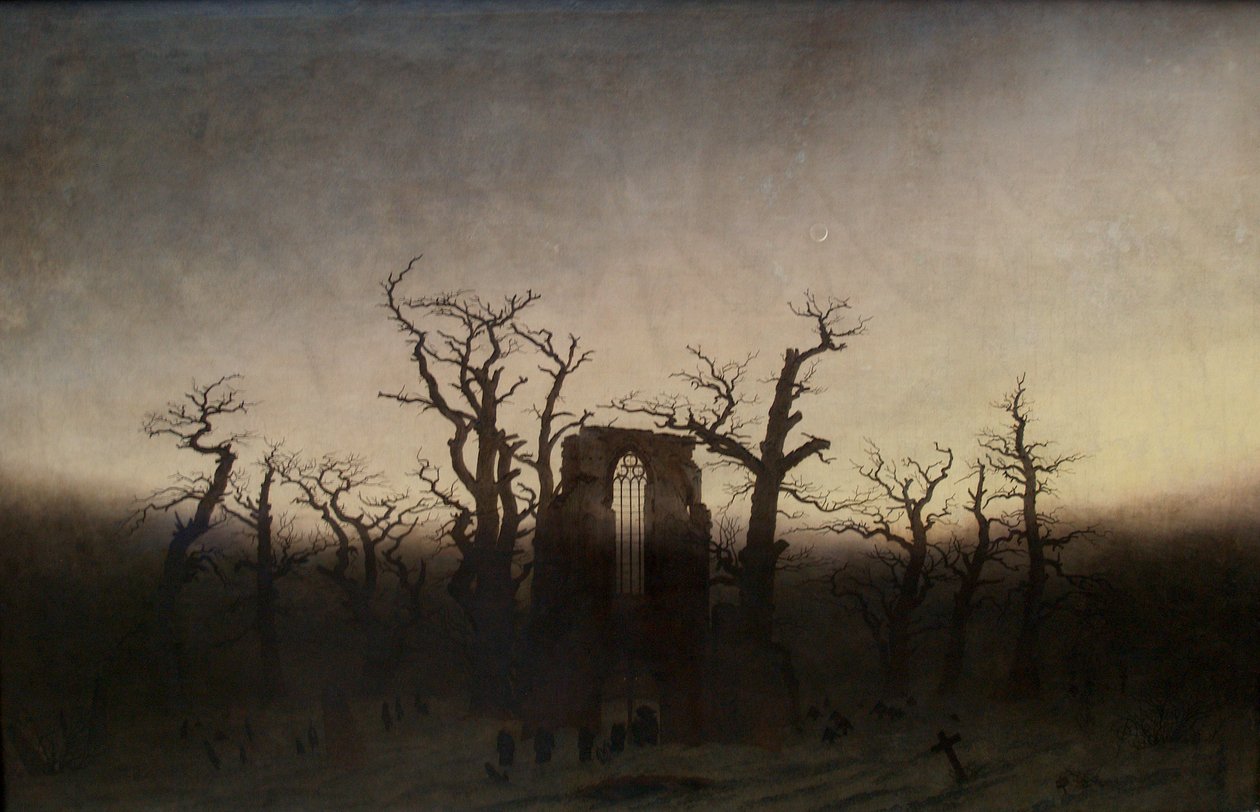 The Abbey in the Oakwood by Caspar David Friedrich