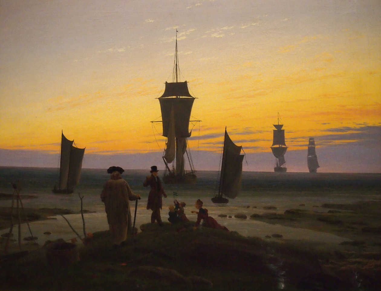 The Life Stages (beach picture, beach scene in Wiek) by Caspar David Friedrich