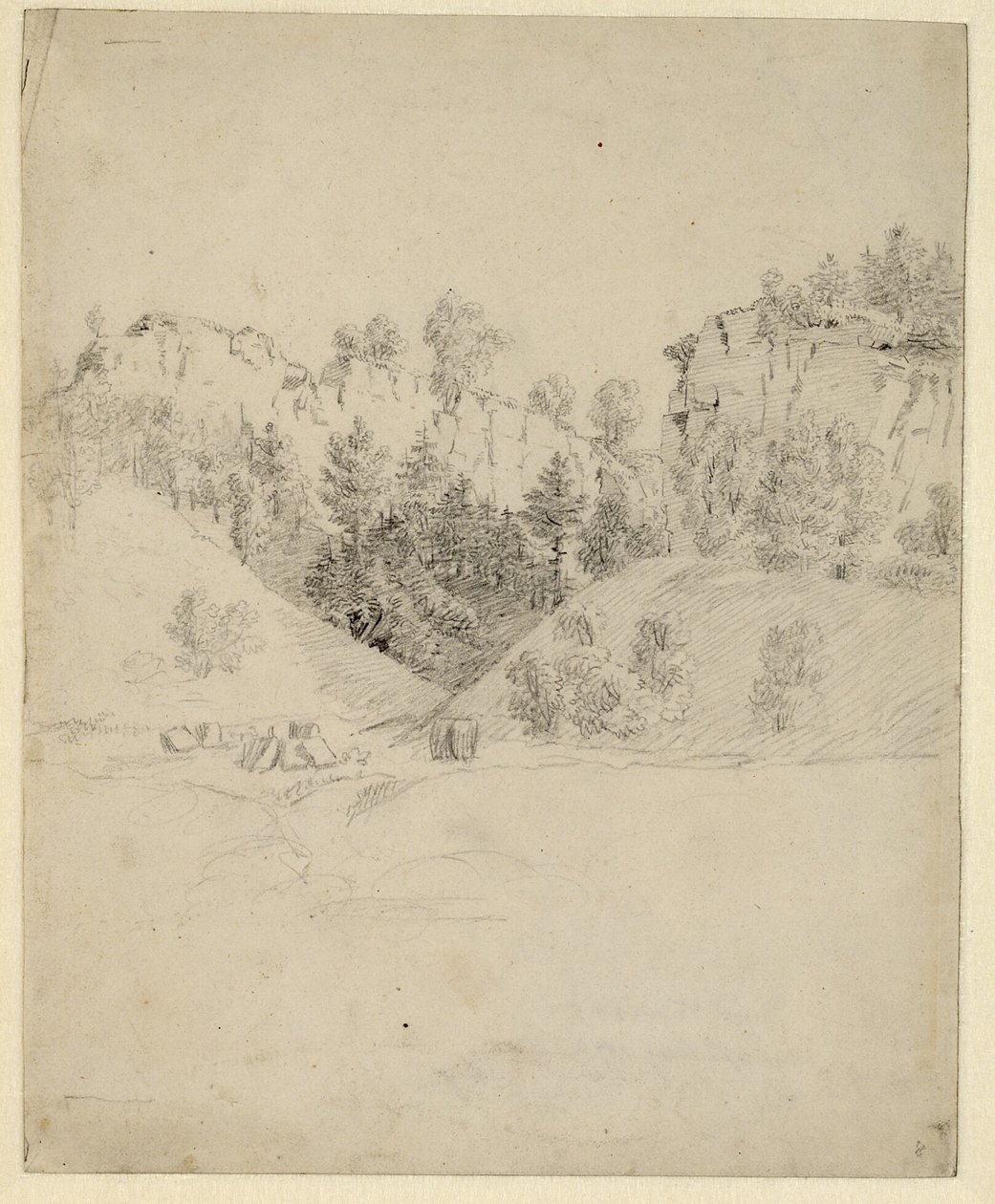 Landscape with a Quarry by Caspar David Friedrich
