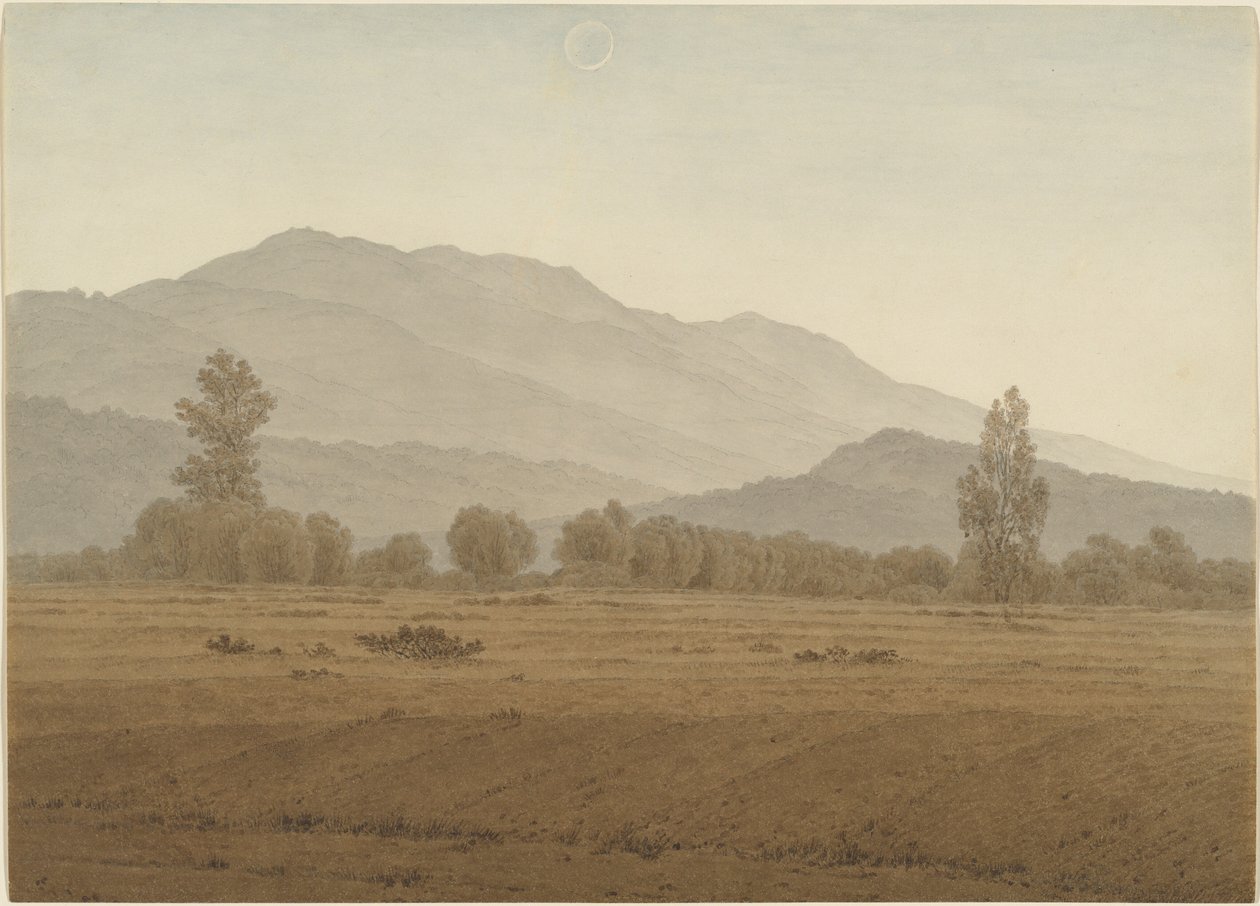 New Moon or Solar Eclipse above the Giant Mountains by Caspar David Friedrich