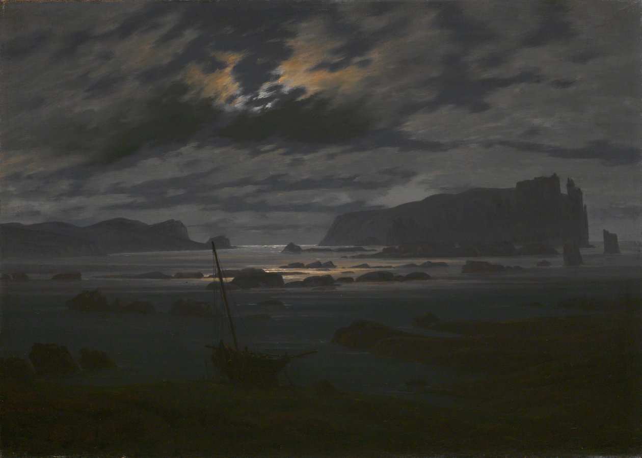 Northern Sea in the Moonlight, c1823 by Caspar David Friedrich