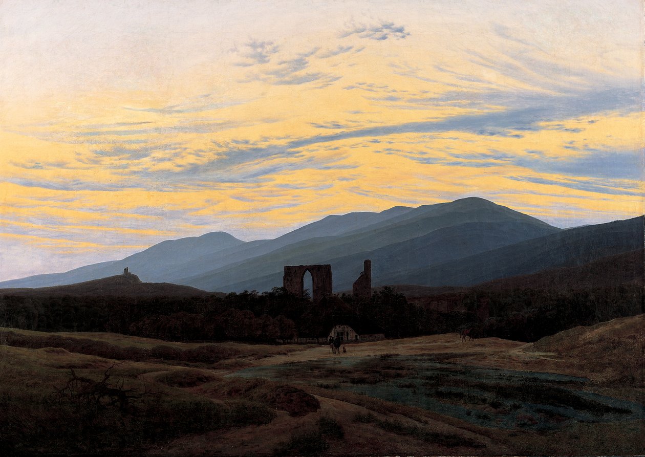 Ruins of Eldena Abbey in the Riesengebirge by Caspar David Friedrich