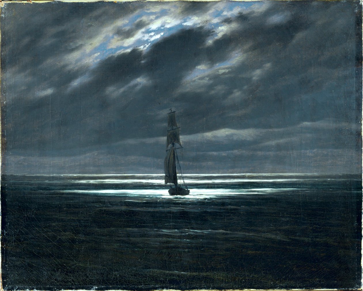 Sea-Piece by Moonlight by Caspar David Friedrich