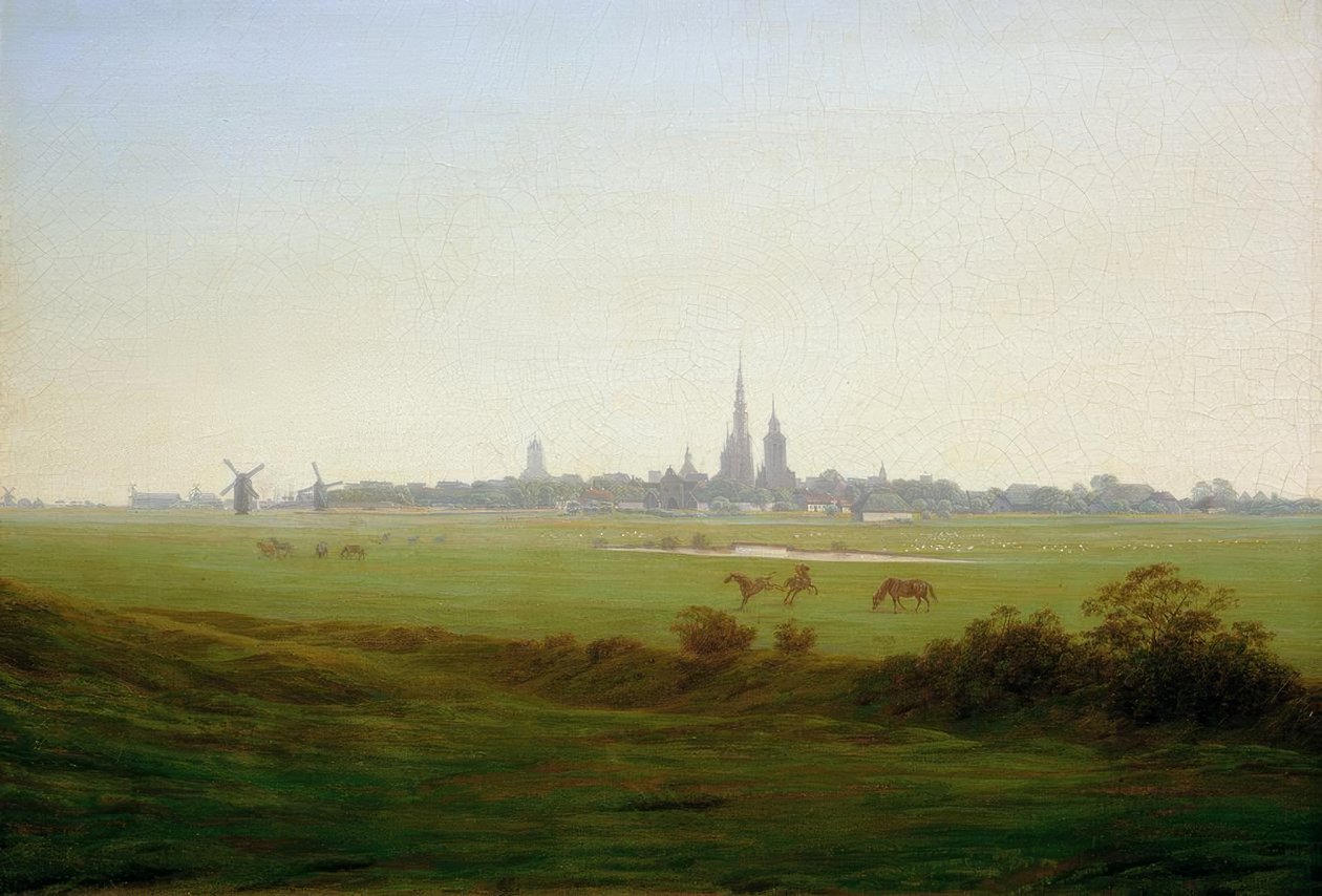 Meadows near Greifswald by Caspar David Friedrich