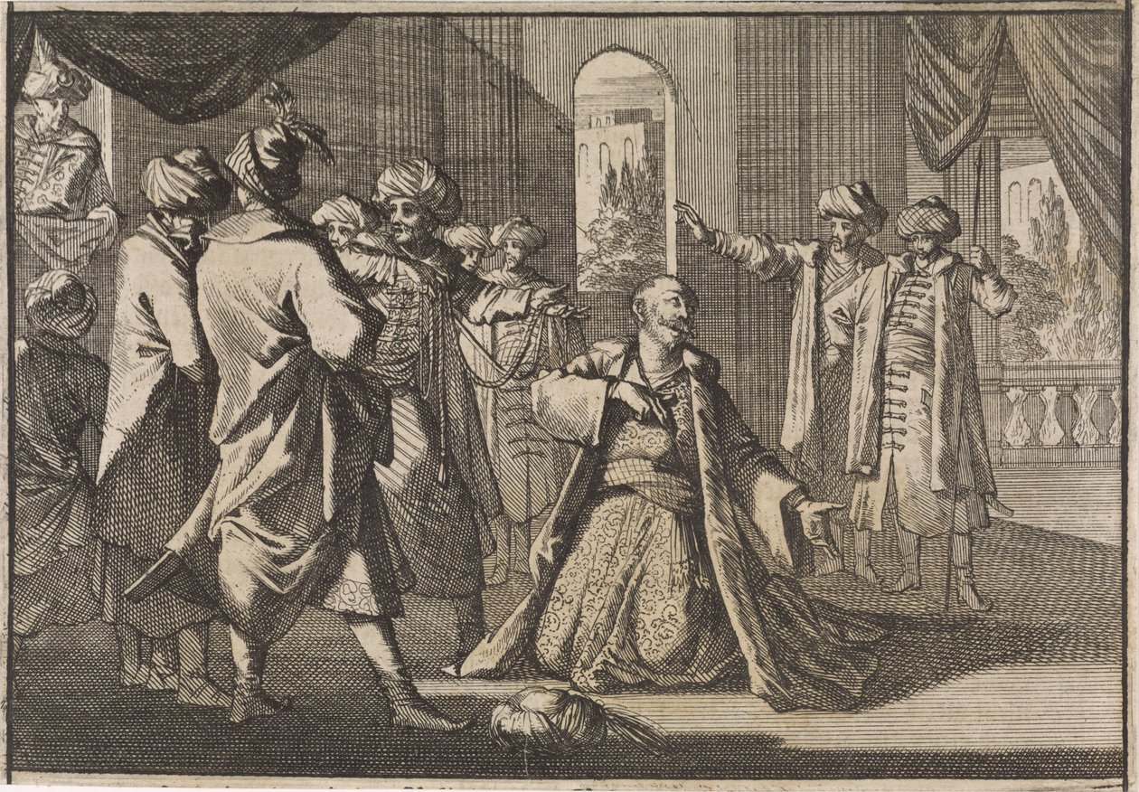 Emir Fakardin Begs Sultan Murat IV for His Life, 1633 by Caspar Luyken (attributed to)