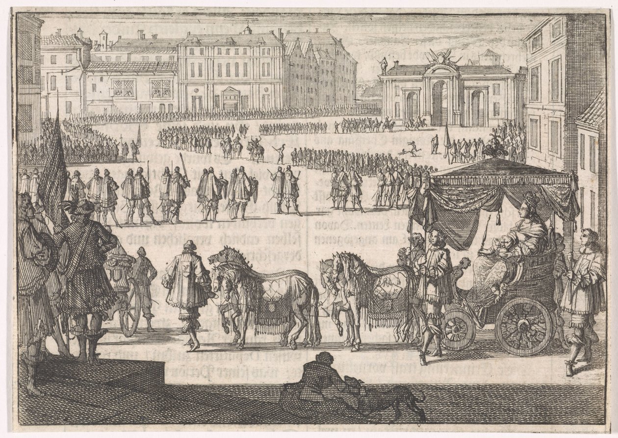 Inauguration of Christina, Queen of Sweden in Stockholm, 1650 by Caspar Luyken (attributed to)