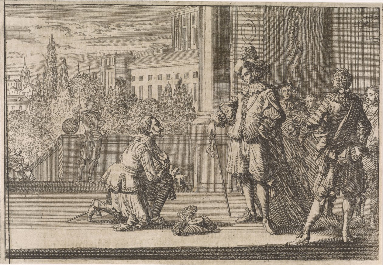 Charles IV, Duke of Lorraine Kneeling Before Louis XIII, 1641 by Caspar Luyken (attributed to)