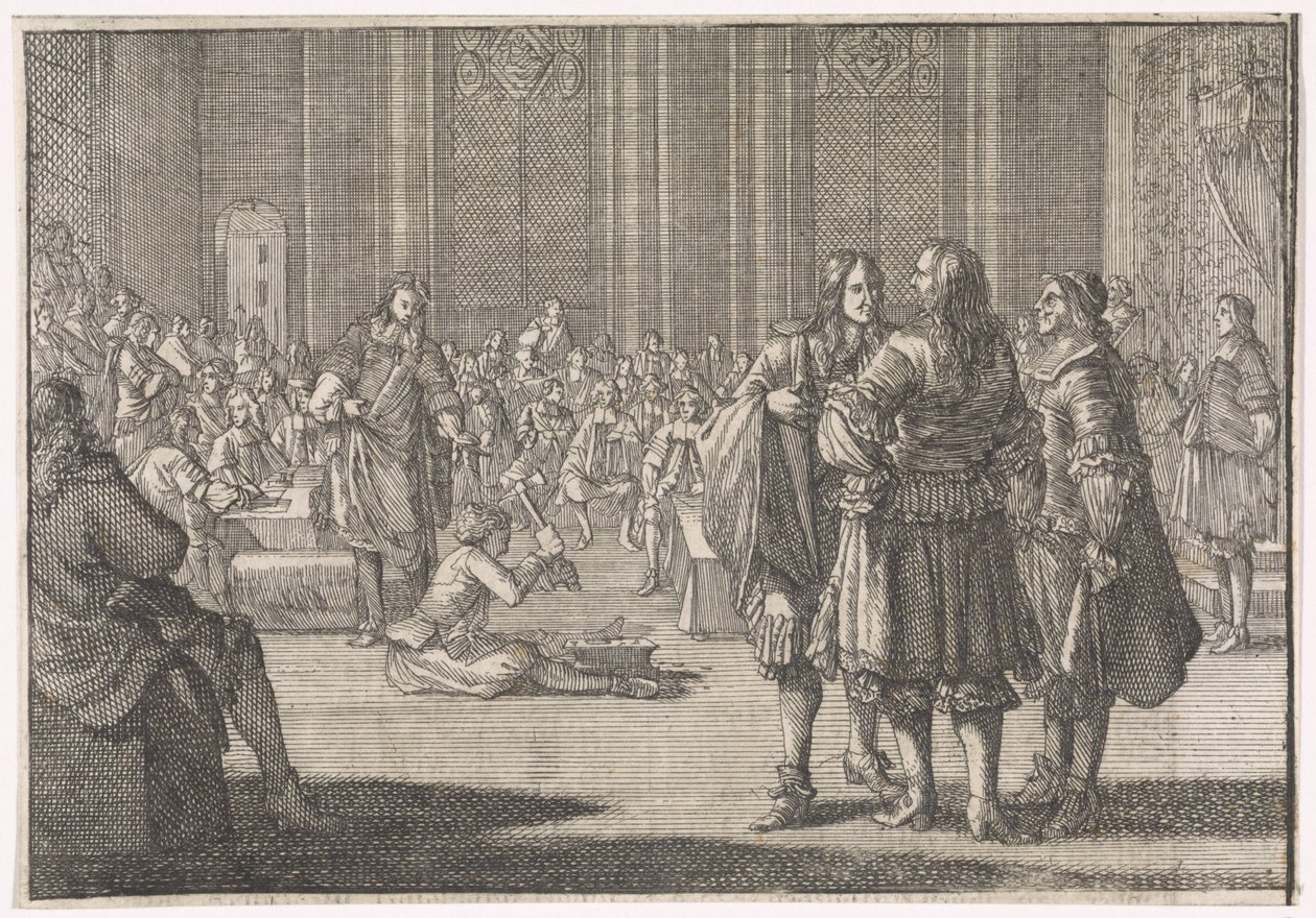 Great Seal of England Broken in the House of Lords, 1646 by Caspar Luyken (attributed to)