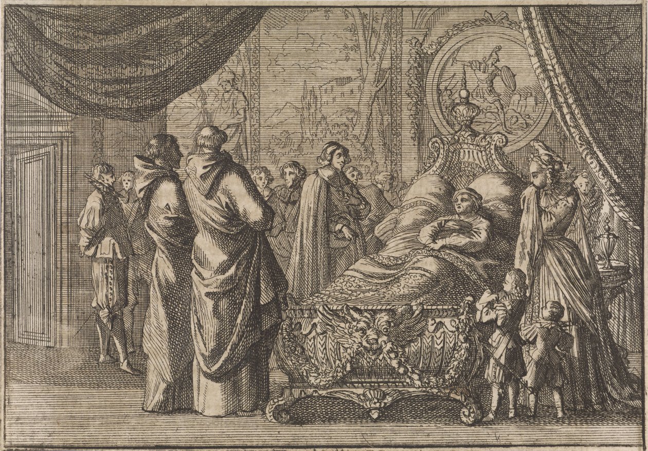 Deathbed of Louis XIII, 1643 by Caspar Luyken (attributed to)