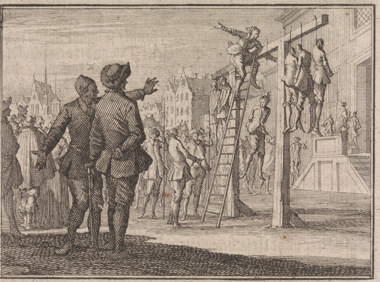 Hanged Man Saved from Death by the Breaking of the Rope in Harlingen by Caspar Luyken