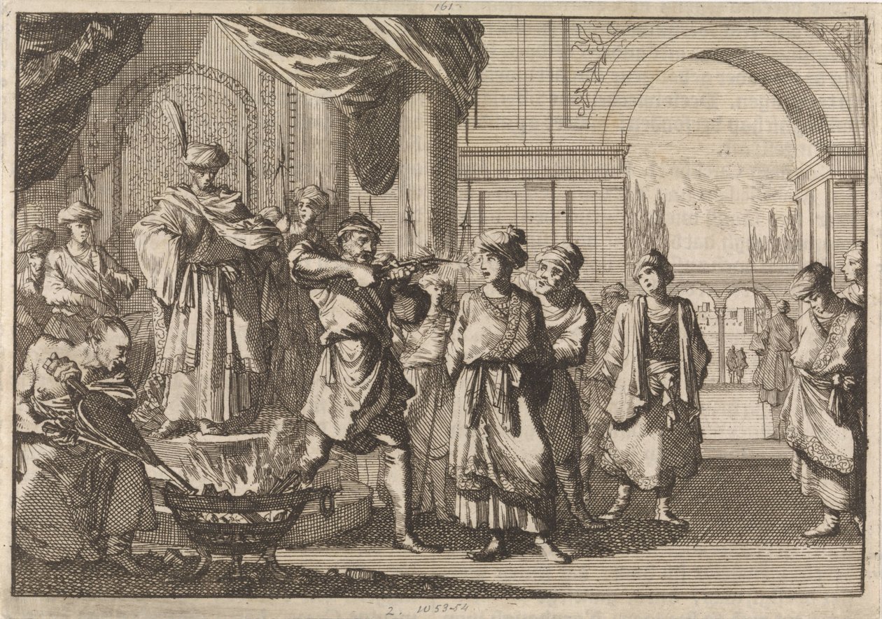 Selim IV, Shah of Persia, Blinding His Brother with a Red-Hot Iron, 1694 by Caspar Luyken