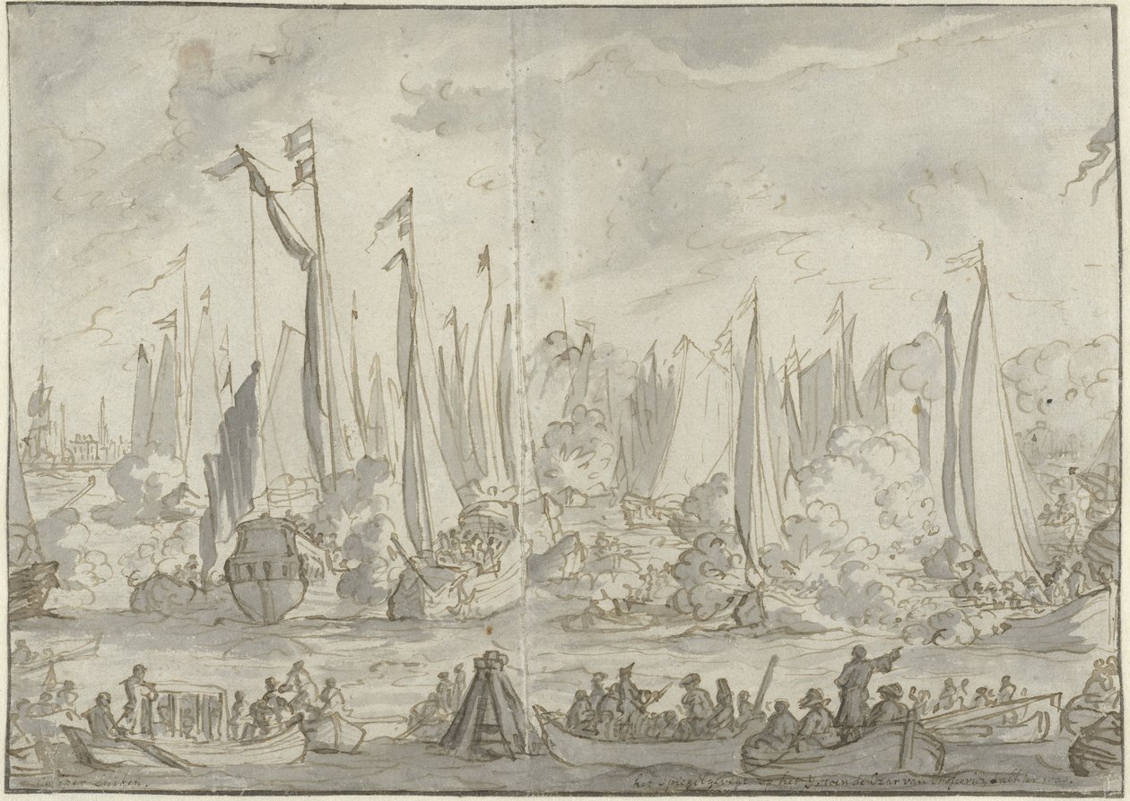 Mock Battle in Honor of the Visit of the Great Moscow Embassy by Caspar Luyken