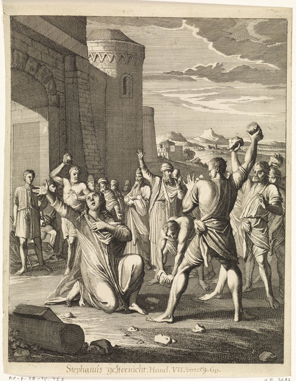 Stoning of Stephen Outside the Gates of Jerusalem by Caspar Luyken