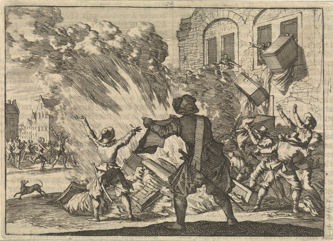Tollhouse in Lyon Plundered Due to Increased Excise Taxes, 1625 by Caspar Luyken