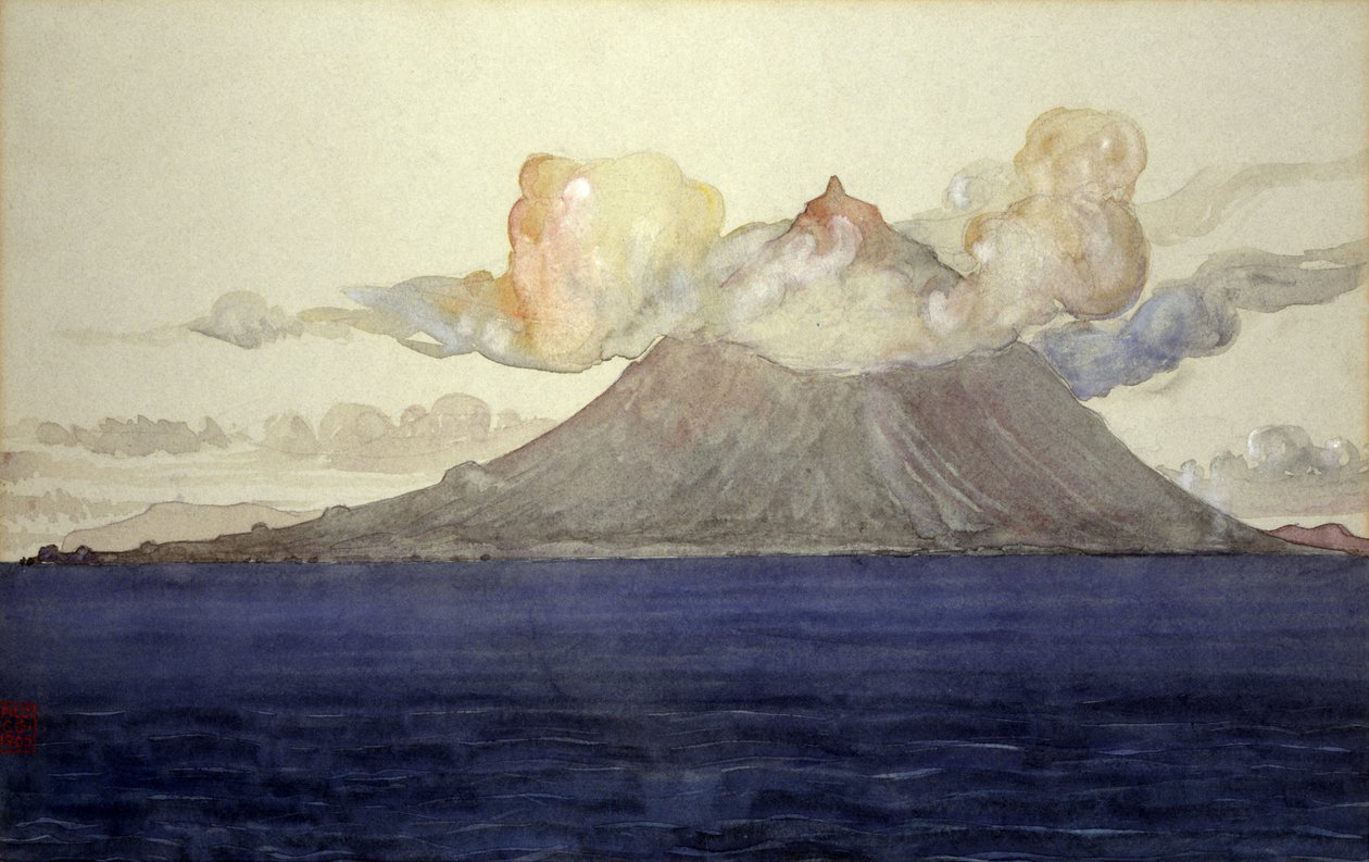 Mt. Pico, Azores Islands, 1905 by Cass Gilbert