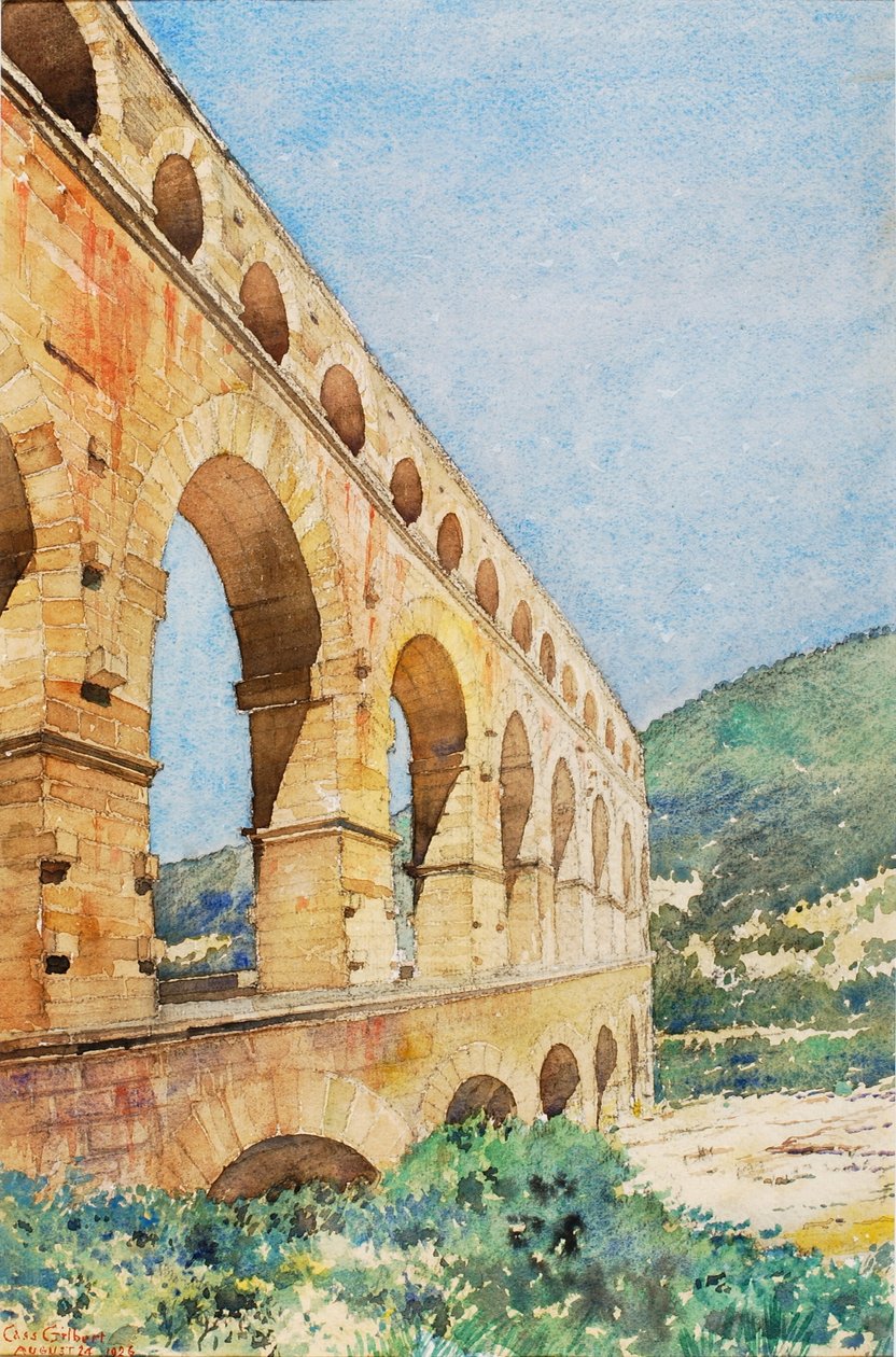 Pont du Gard, France by Cass Gilbert